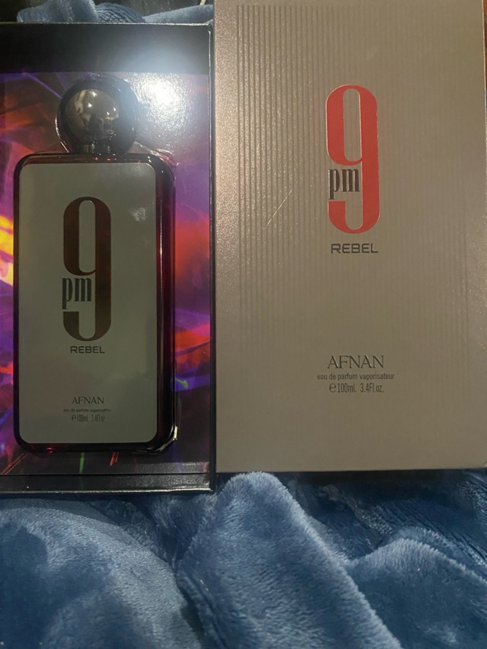 Afnan 9Pm Rebel Eau de Parfum Bottle & Box - Black and Red